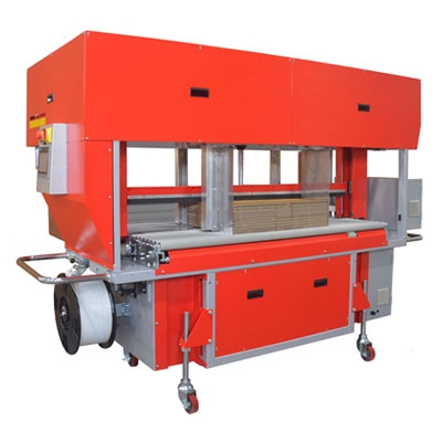 TP-702CQ3-S High Speed Corrugated Strapper with Integrated Squaring System