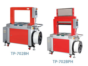 Mercury Transit TP-702BH and TP-702BPH fully automatic strapping machines with PLC and HMI